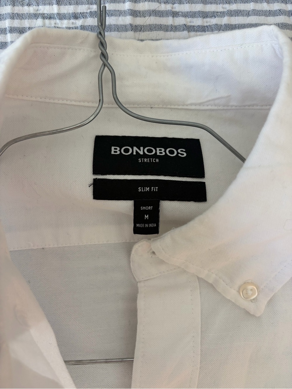 Bonobos- Men's White Button-Down Shirt - Classic Oxford- slim fit size M - Picture 2 of 8
